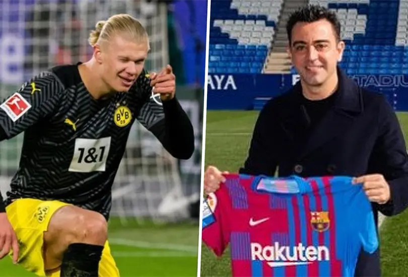 Haaland se habr&iacute;a reunido con Xavi