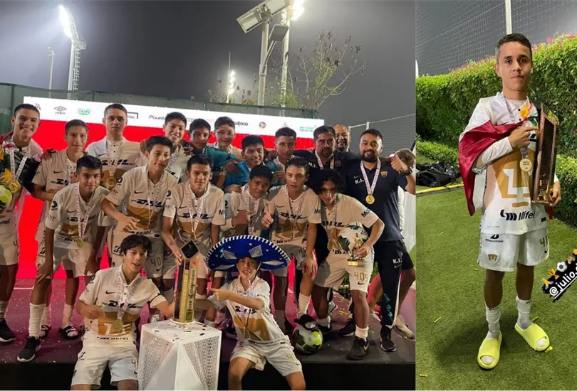 Hijo del Cata Domínguez gana campeonato en Dubai con Pumas sub-14 Hijo del Cata Domínguez gana campeonato en Dubai con Pumas sub-14