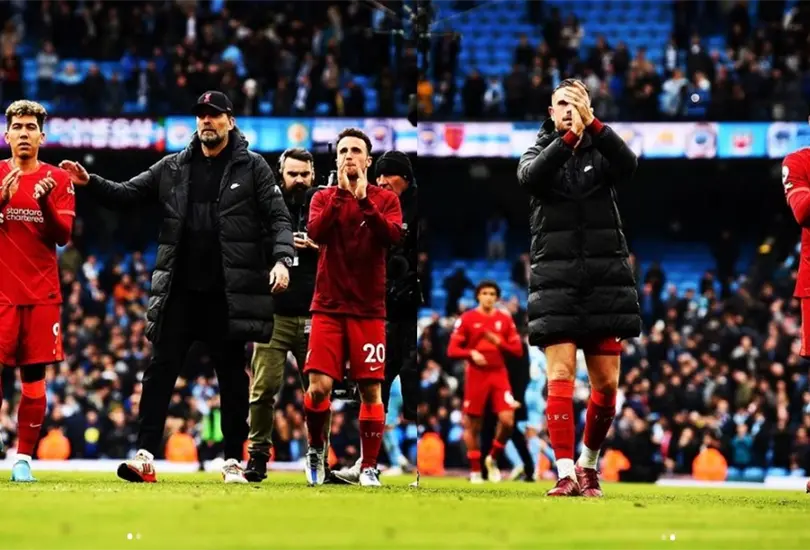 Klopp y los jugadores del Liverpool Klopp y los jugadores del Liverpool