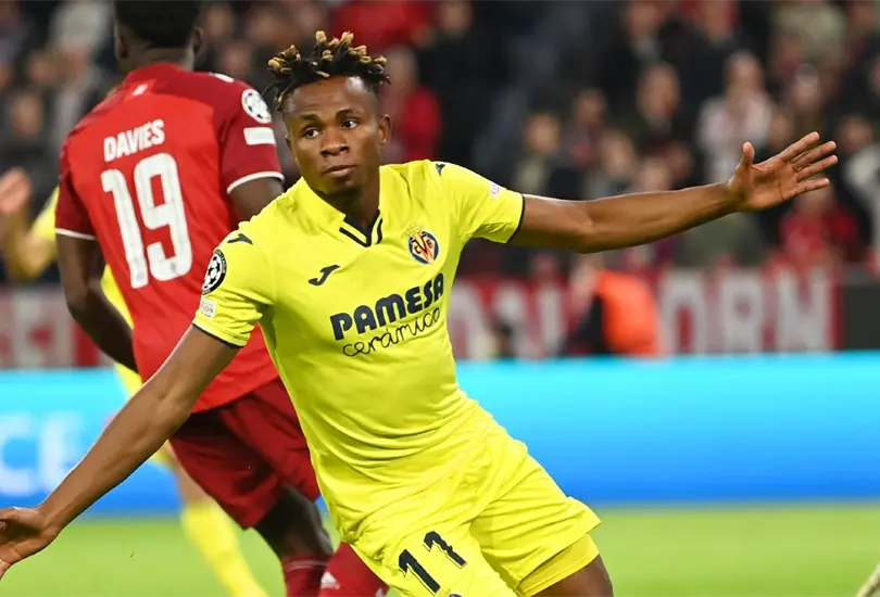 Samuel Chukwueze se convirti&oacute; en el h&eacute;roe del Villarreal al anotar el gol que les dio el pase a semifinales. 