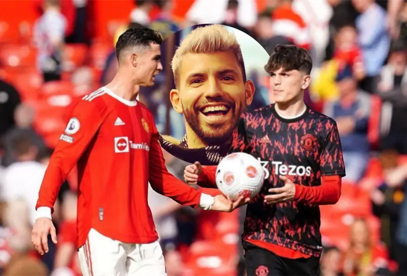 El Kun Agüero invadió la reverencia de su joven compatriota a Cristiano Ronaldo. El Kun Agüero invadió la reverencia de su joven compatriota a Cristiano Ronaldo.