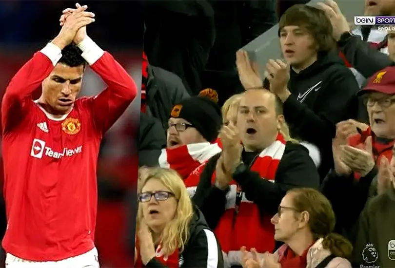 Cristiano recibi&oacute; aplausos de la afici&oacute;n del Liverpool