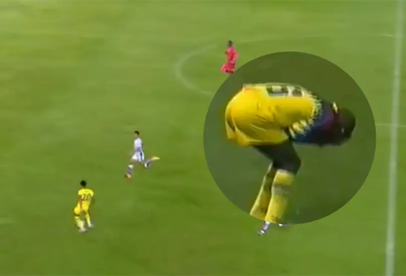 Falla a lo Kalusha en el futbol de Malasia.