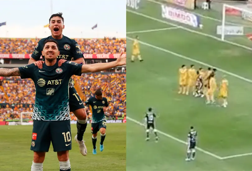 Diego Valdés celebra su gol ante los Tigres. Diego Valdés celebra su gol ante los Tigres.