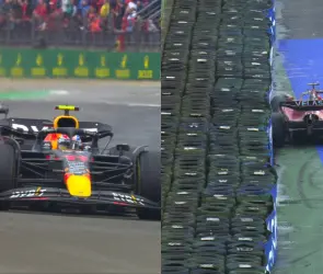 Verstappen domina, gran defensa de ´Checo´ causa derrape de Leclerc en GP Emilia Romagna