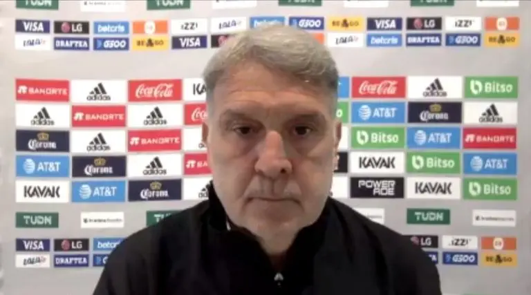 Gerardo 'Tata' Martino, en conferencia de prensa. (Captura de panatlla)