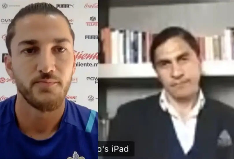 Francisco Paco Palencia lleg&oacute; de imprevisto a la conferencia de Hiram Mier con Chivas.