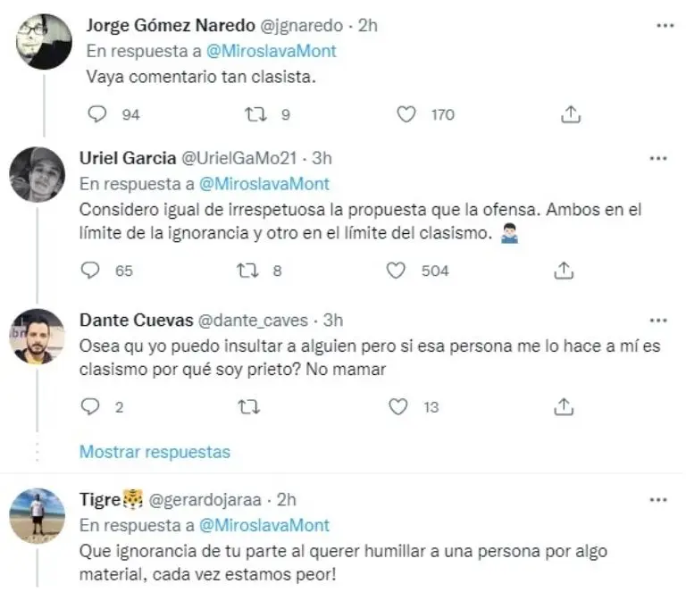 Miroslava Montemayor fue criticada en las redes. Foto: Twitter.
