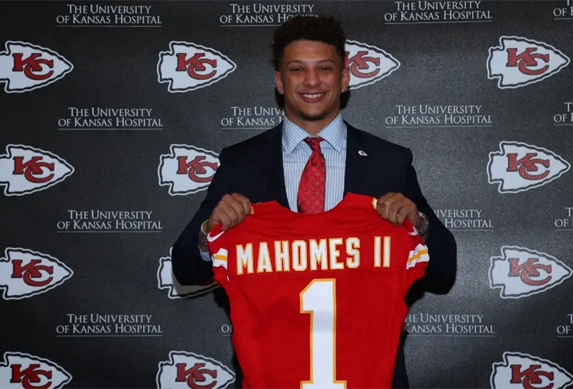 Patrick Mahomes es uno de los tantos jugadores que fueron parte del NFL Draft Patrick Mahomes es uno de los tantos jugadores que fueron parte del NFL Draft