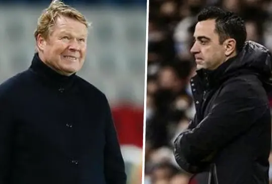 Koeman y Xavi Hernández