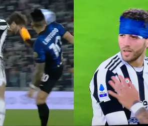 La brutal patada de Lautaro Martínez a Locatelli; no la castigaron con expulsión