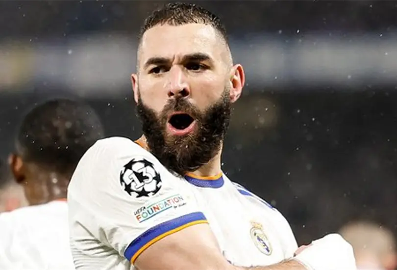 Benzema marcó tres goles Benzema marcó tres goles
