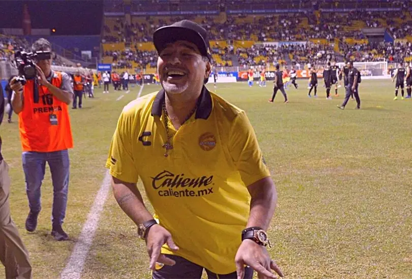 El astro argentino lleg&oacute; al futbol mexicano en 2018 para dirigir a los Dorados de Sinaloa.
