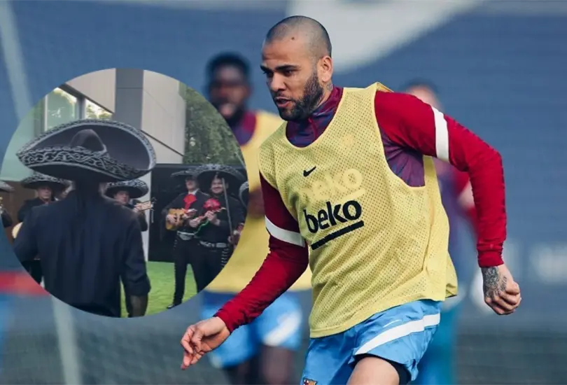 Dani Alves festej&oacute; su cumplea&ntilde;os muy a la mexicana.