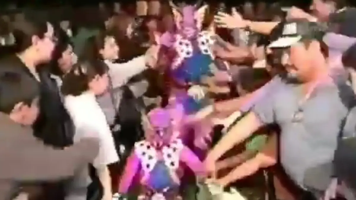 Alebrije con Cuije. Personajes amados principalmente por el público más joven de la lucha libre mexicana ya que destacaban por su atuendo rosa.