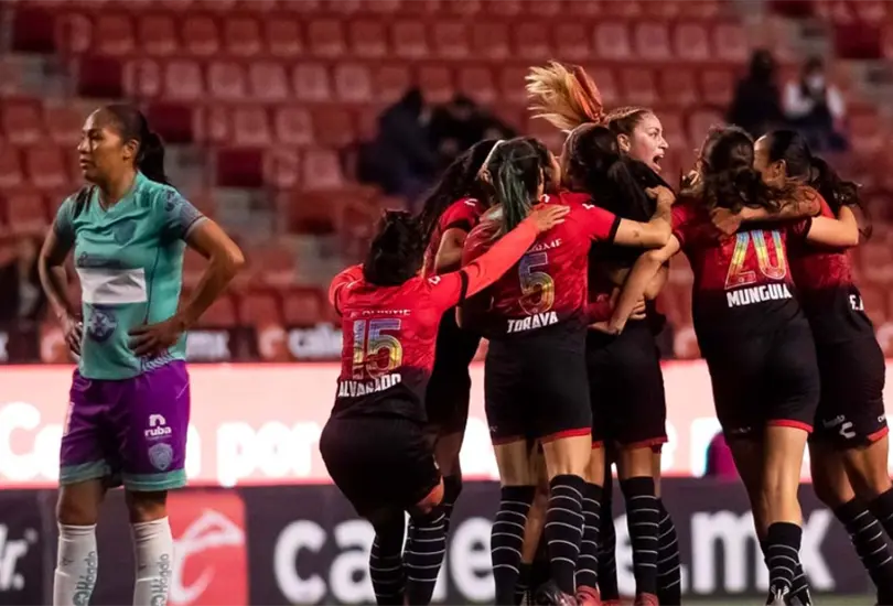 Xolos Femenil celebra su pase a Liguilla, conseguido en el &uacute;ltimo segundo.