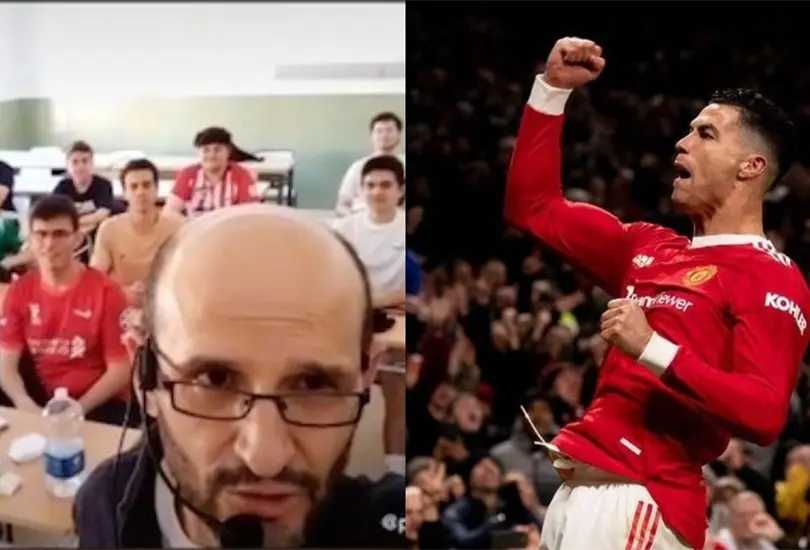 El peculiar grito de Cristiano Ronaldo fue utilizado por algunos alumnos de Historia en un video de TikTok.