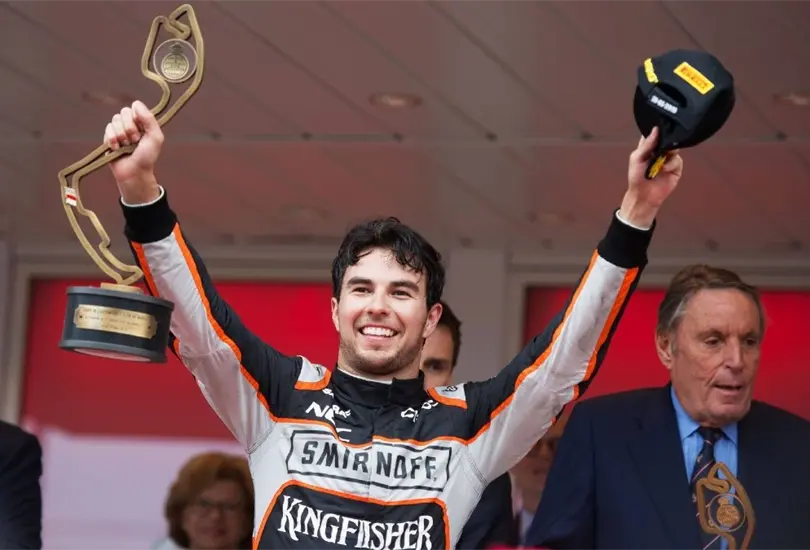 Checo P&eacute;rez subi&oacute; al podio del GP de M&oacute;naco 2016