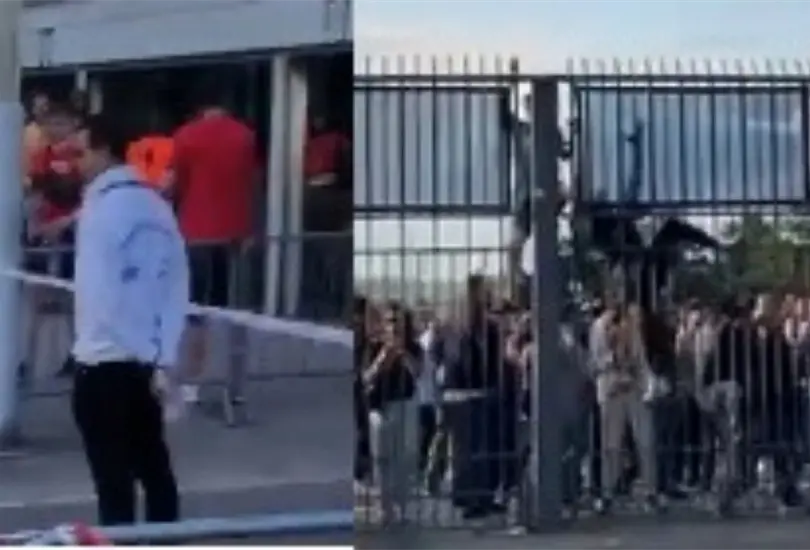 Aficionados del Liverpool quer&iacute;an entrar sin boleto y provocan retraso en el partido