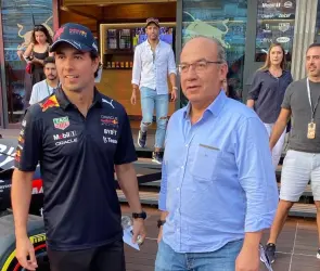La celebración de Checo Pérez junto a Felipe Calderón que se volvió viral