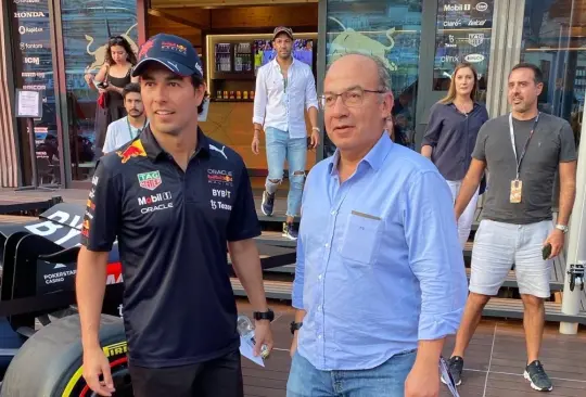 El Expresidente de México estuvo presente en la celebración de Checo Pérez en Mónaco