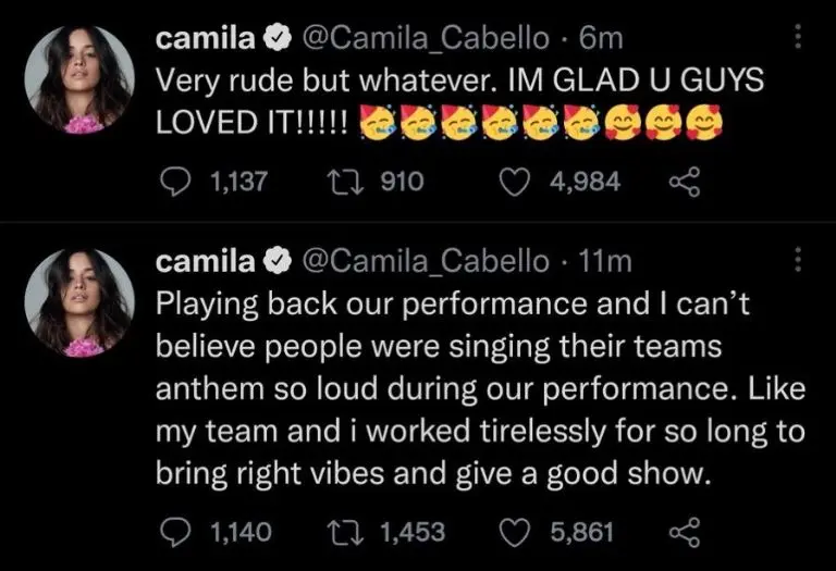 Las declaraciones de Camila Cabello que borró posteriormente
