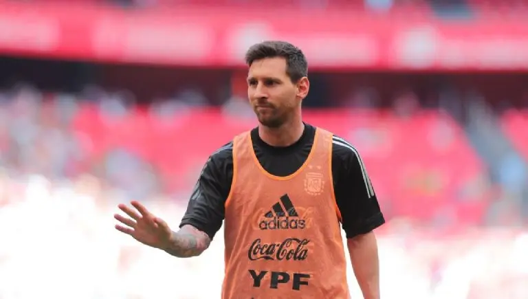 Lionel Messi entrenando con la Selección de Argentina (Foto: @Argentina)