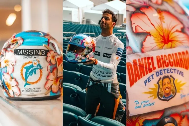 El diseño casco de Daniel Ricciardo tuvo como inspiración la película de Ace Ventura - Twitter @McLarenF1
