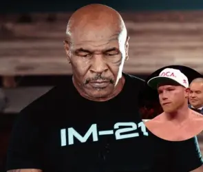 Mike Tyson hace ver a Canelo Álvarez sus "errores" con golpes al saco incluidos