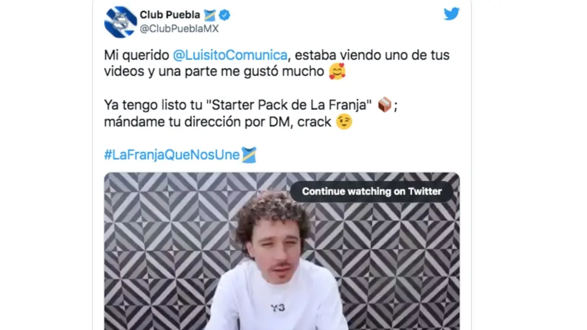 Fue mediante una sesi&oacute;n de preguntas y respuestas en donde Luisito Comunica dio a conocer su gusto y simpat&iacute;a por 'los camotes', o sea por el Puebla.