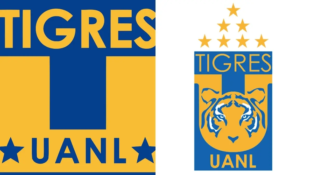 Los Tigres cambiaron de escudo a partir del inicio de su época dorada, dejando atrás el típico cuadrado con la 'T' de Tigres, a usar un rectángulo con la mista letra, pero en esta ocasión con una 'U' y su tigre.