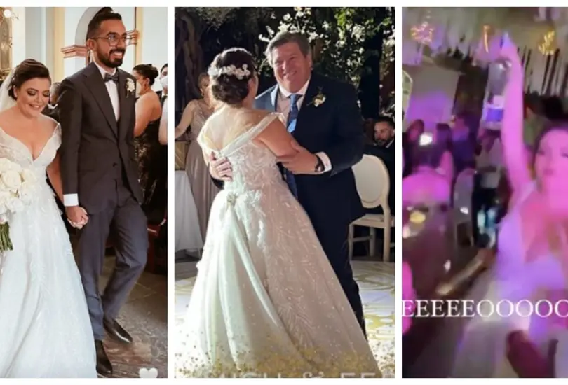 Mishelle Herrera se cas&oacute; con Fernando Poblete. 