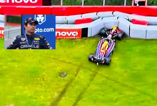 Sergio Checo Pérez sufrió un accidente y tuvo que abandonar el circuito en la Q2.