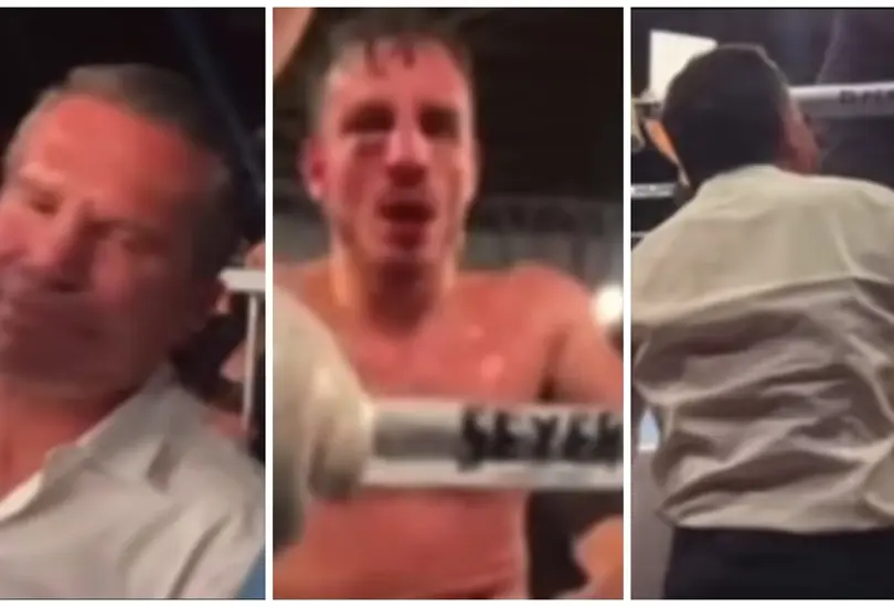 Omar Ch&aacute;vez volvi&oacute; al ring ante la mirada atenta de su padre, Julio C&eacute;sar Ch&aacute;vez. 