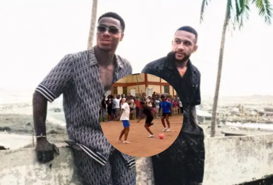 Quincy Promes y Memphis Depay derrocharon talento en las canchas callejeras de Ghana.