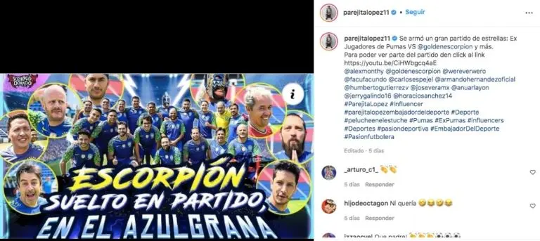 José Luis 'Parejita' López estuvo en un partido de estrellas.