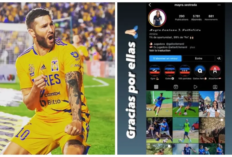 Andr&eacute;-Pierre Gignac tuvo un buen gesto con la jugadora Mayra Estrada, del Quer&eacute;taro Femenil. 