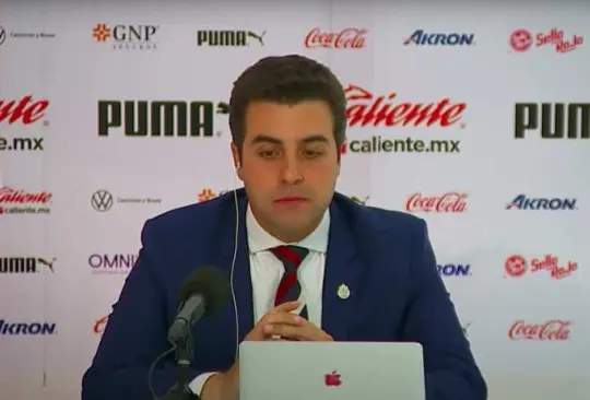 Marcelo Michel Leaño durante conferencia de prensa.