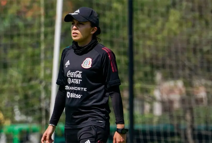 Ana Panda Galindo en un entrenamiento de la Selecci&oacute;n Mexicana