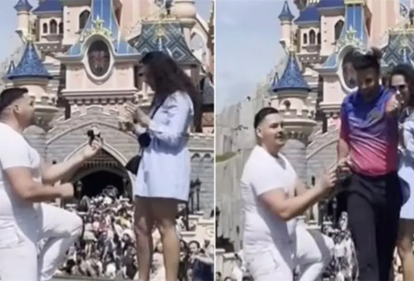 El colaborador de Disney fue criticado en las redes sociales por la postura que tuvo con los novios.
