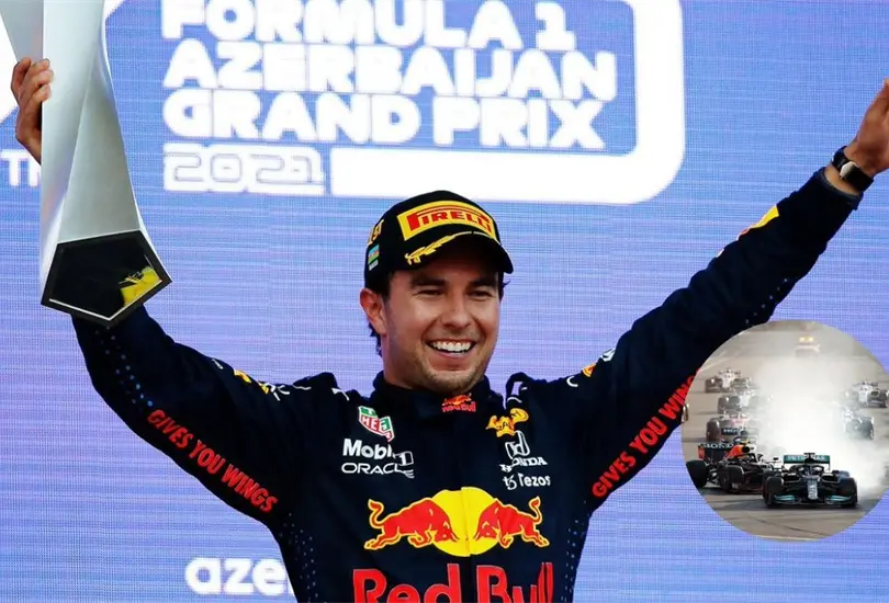Checo P&eacute;rez gan&oacute; su primera carrera con Red Bull en el GP de Azerbaiy&aacute;n 2022