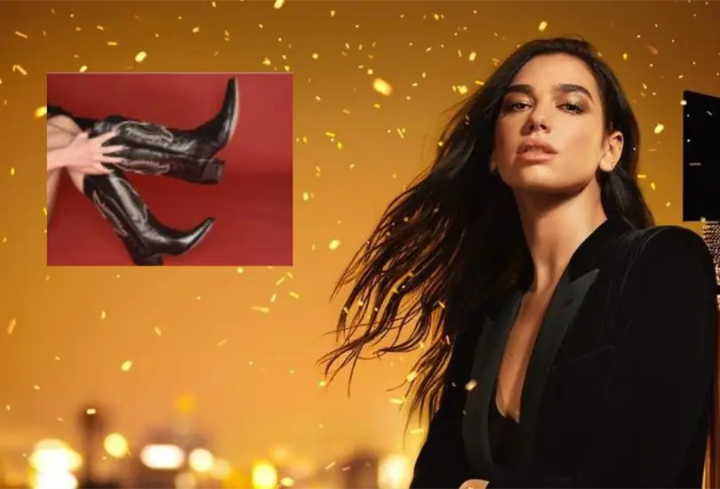 Dua Lipa constantemente presume sus botas mexicanas de la firma Montserrat Messeguer.