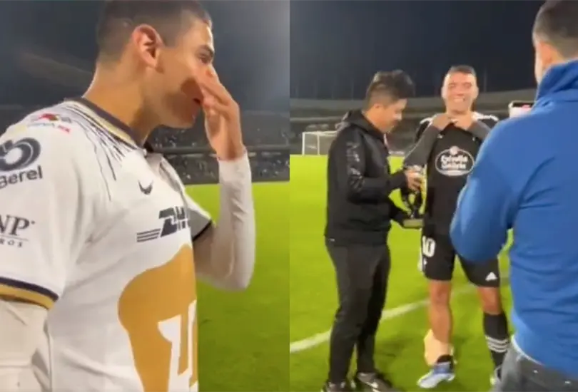 Un canterano de Pumas se qued&oacute; sin la oportunidad de cambiar playera con Iago Aspas, del Celta de Vigo