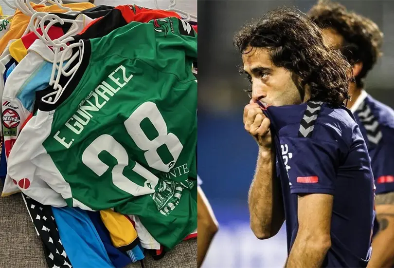 Matías Britos lamentó que se hayan robado las playeras que coleccionó en su etapa de futbolista. Matías Britos lamentó que se hayan robado las playeras que coleccionó en su etapa de futbolista.