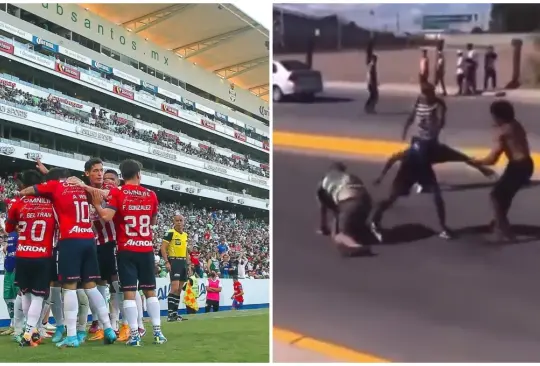 A las afueras del Estadio de santos fue donde se dio la riña entre aficionados. 