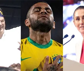 Marcelo Ebrard y Claudia Sheinbaum dan la bienvenida a Dani Alves