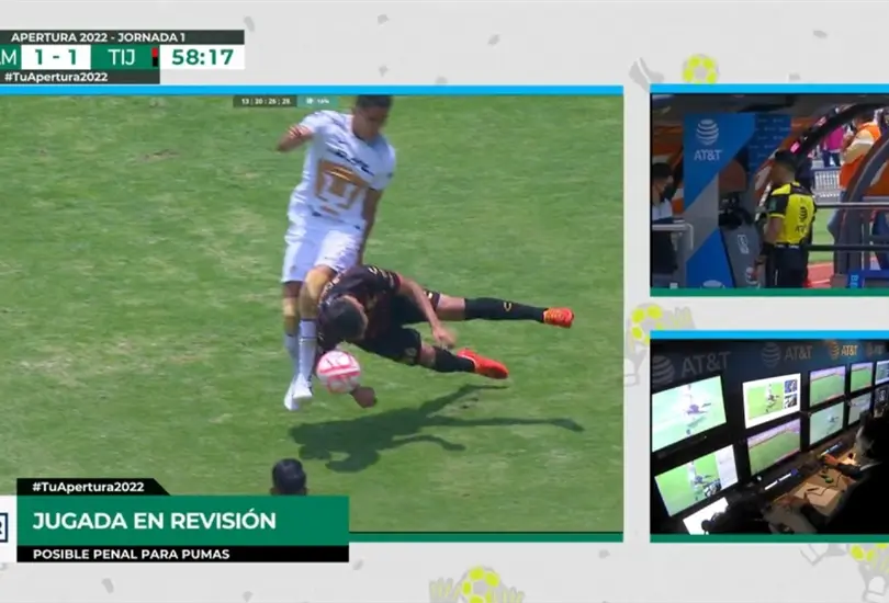 Una decisi&oacute;n arbitral caus&oacute; controversia en el Pumas vs Xolos