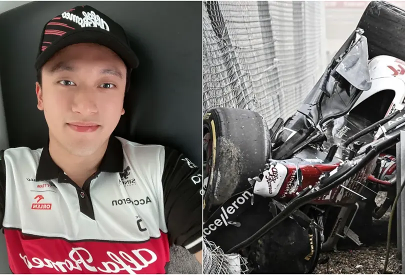 El halo de seguridad le salvó la vida a Guanyu Shou después de un accidente aparatoso en Silverstone El halo de seguridad le salvó la vida a Guanyu Shou después de un accidente aparatoso en Silverstone