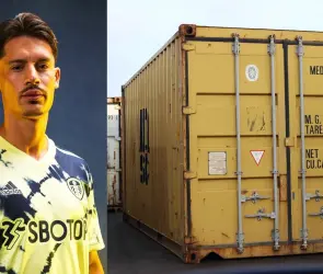 Contenedor con 10 mil camisetas del Leeds United cae al mar en su camino a Inglaterra