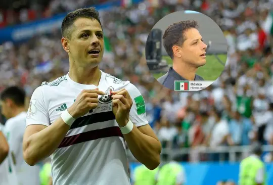 Chicharito Hernández fue captado cuando cantaba el Himno Nacional de México previo al MLS All Star Game 2022